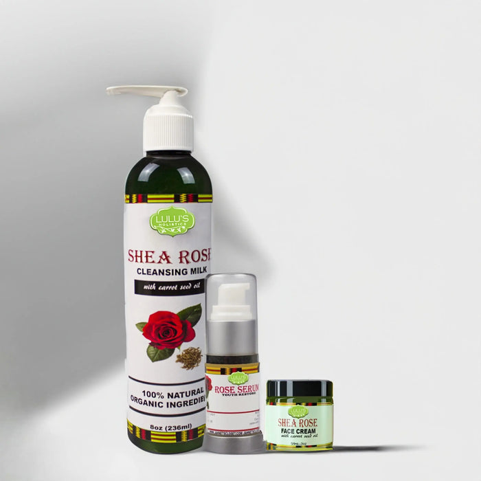 Rose Radiance Skin Trio – Cleanse, Hydrate & Brighten by Lulu’s Holistics