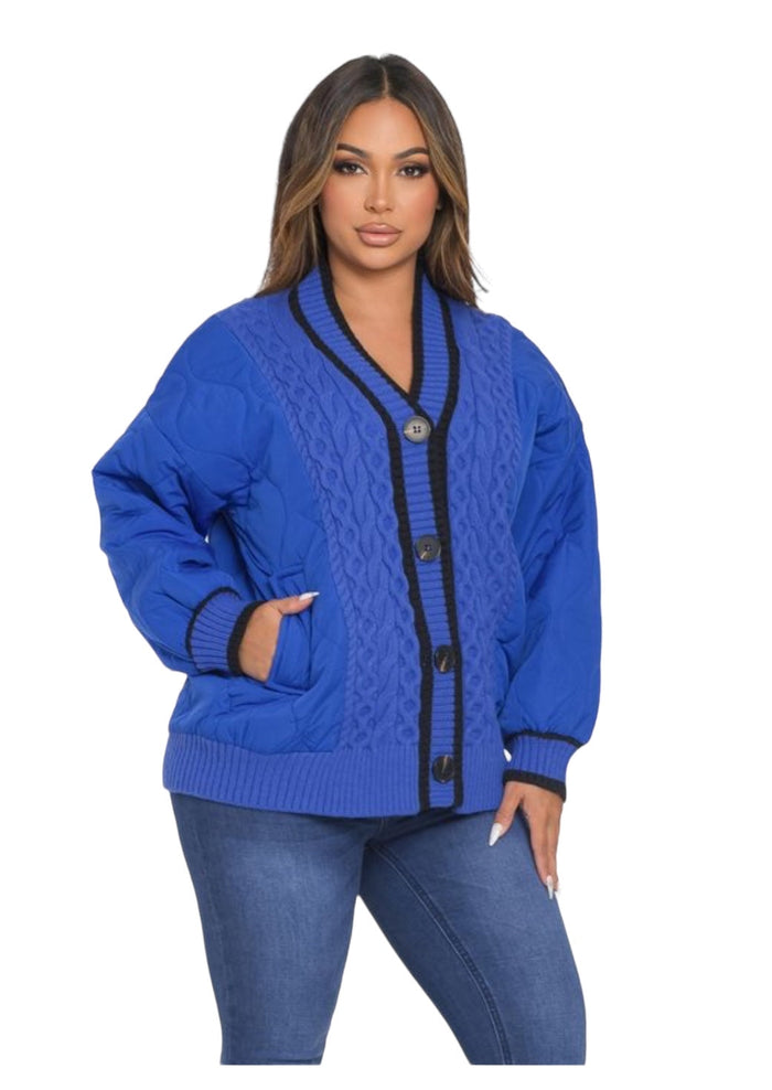 Sweater Puffer Sleeve Jacket by The House of Stylez