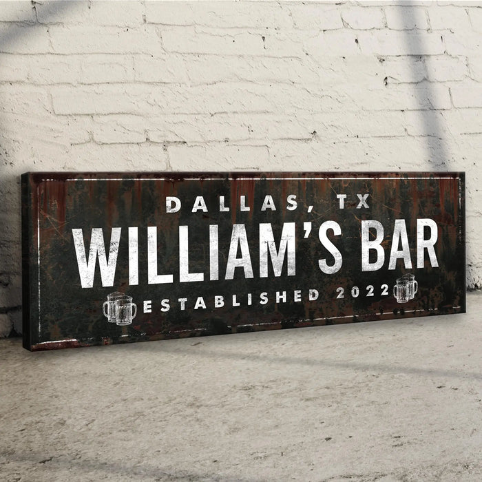 Rustic Bar Sign by Tailored Canvases