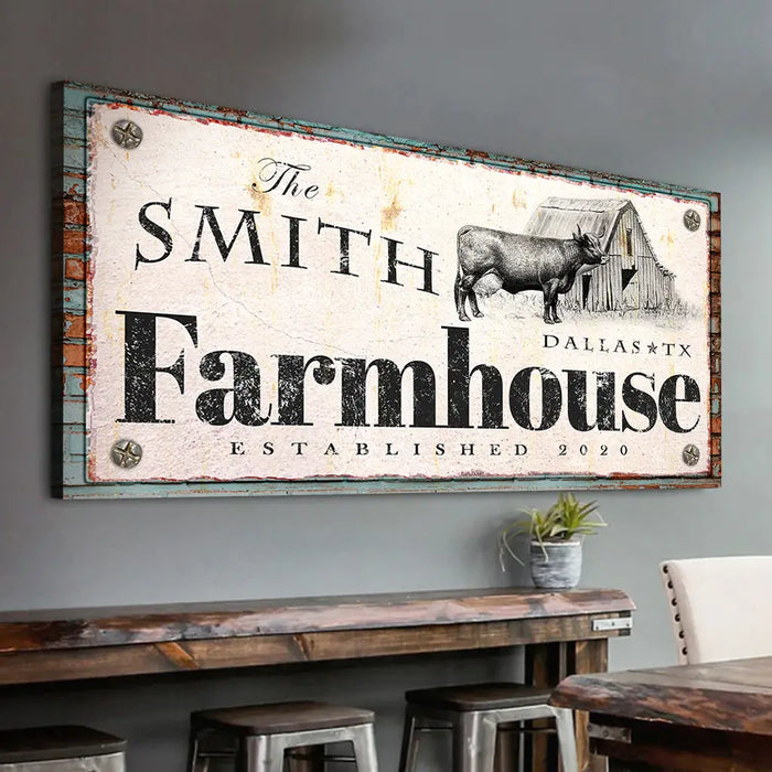 Rustic Farmhouse Sign II by Tailored Canvases