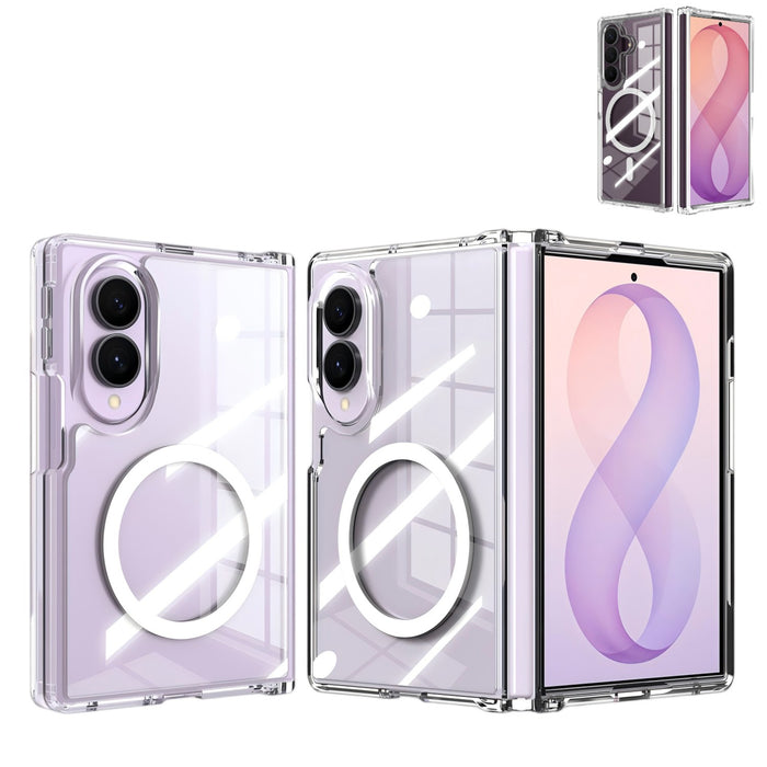 Clear Magnetic Case with Camera Lens Guard for Samsung Galaxy Z Fold 8/8 Ultra/7 by Merch Section