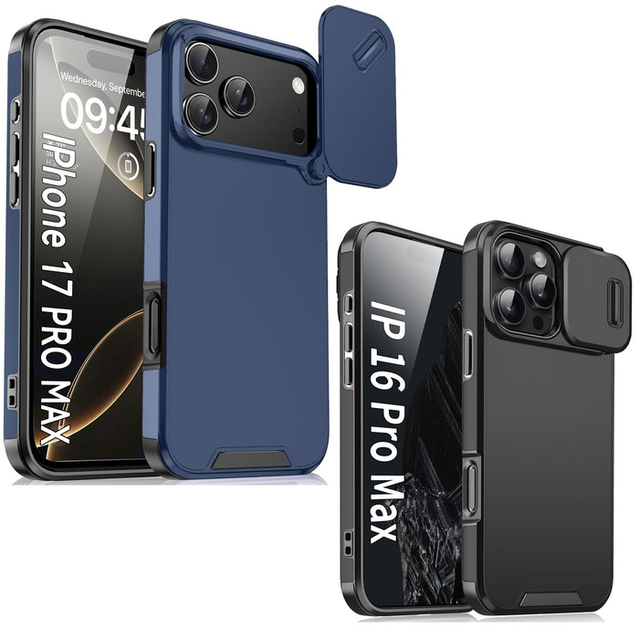 Shockproof Case With Slide Camera Cover for iPhone 17 Pro Max 16 15 14 13 12 11 by Merch Section