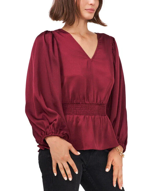 Vince Camuto Peplum Blouse, Size Medium by Vanessa Jane