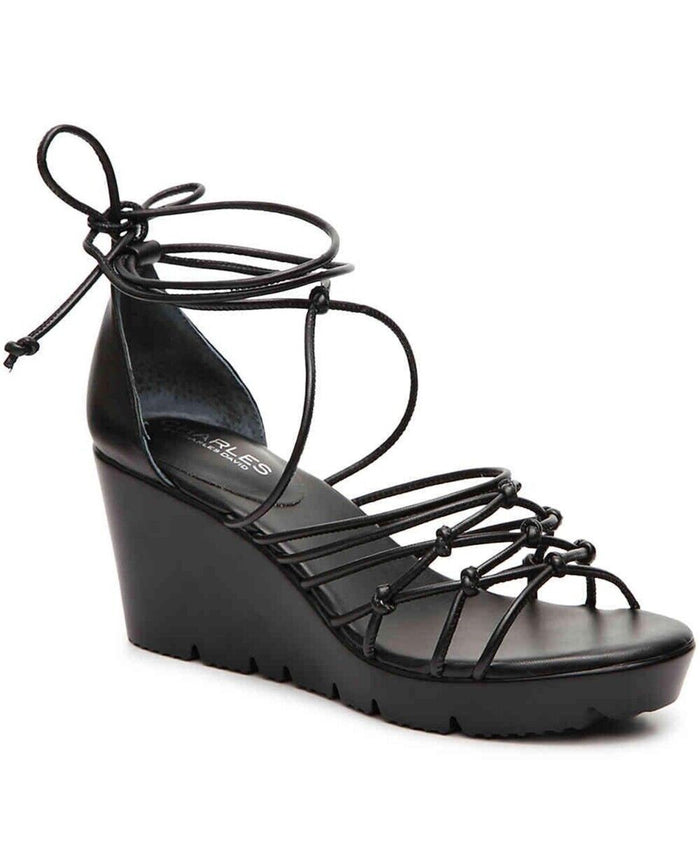 Charles by Charles David Vegas Wedge Sandals Womens Shoes, Size 6 1/2 M/Black by Vanessa Jane
