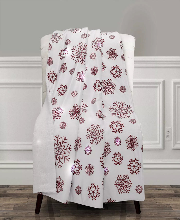 The Mountain Home Collection Led Holiday Printed Throw, 50 x 60 by Vanessa Jane