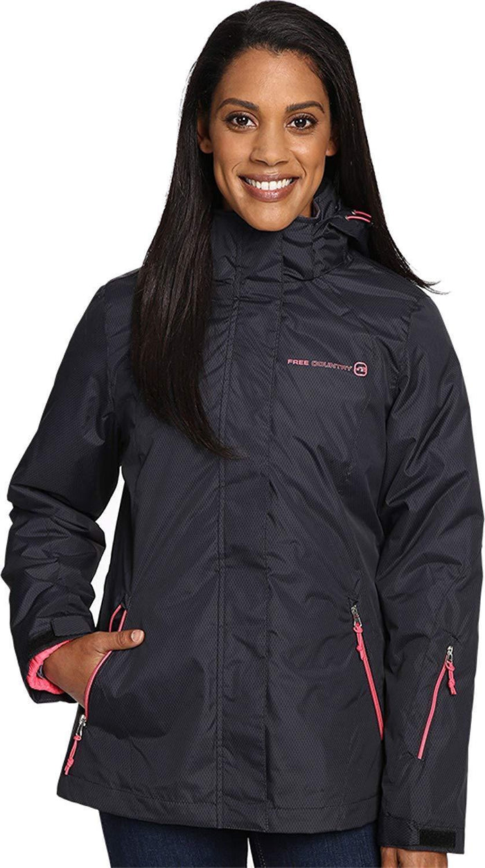 Free Country Womens System Jacket with Lattice Print , Size 1X by Vanessa Jane