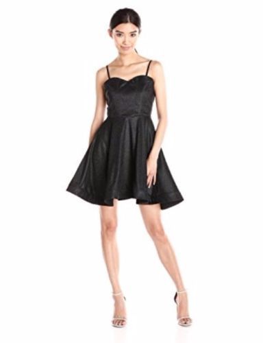 Wow Couture Womens Sweet Heart Fit and Flare Textured with Lurex Dress,Small by Vanessa Jane