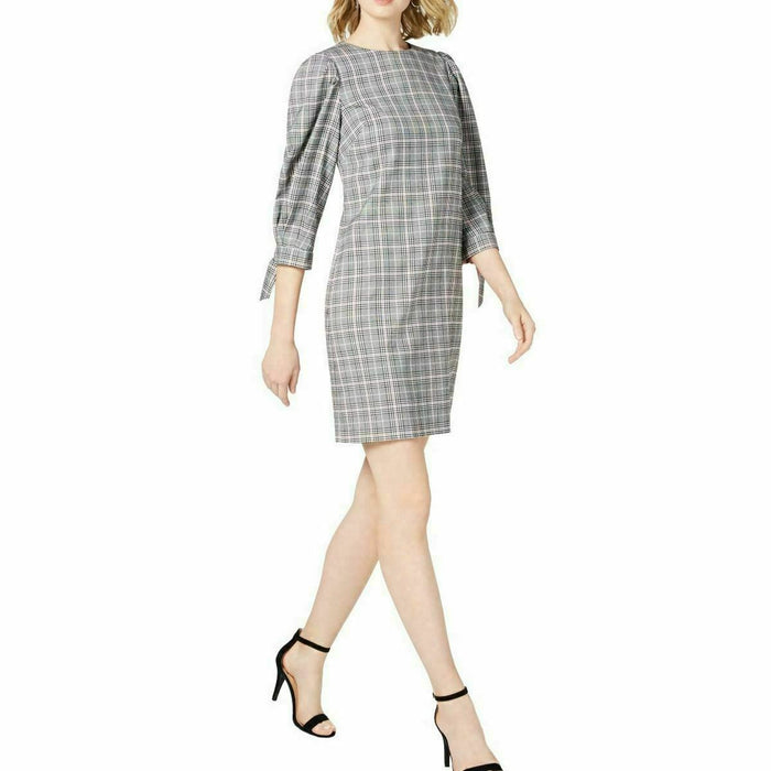Jessica Howard Womens Plaid Three-Quarter Sleeves Casual Dress, Size 12 by Vanessa Jane