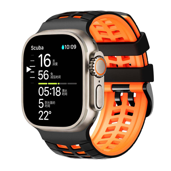 Rugged Sport Strap Silicone Band for Apple Watch Ultra Series 11 10 9 8 7 6 SE by Merch Section