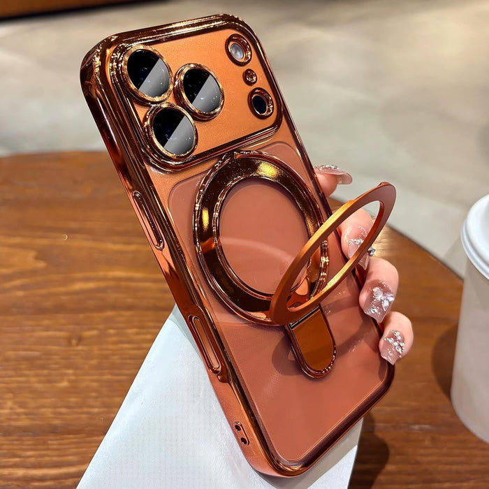 Shockproof MagSafe Case for iPhone 17 Pro Max Air with Kickstand Camera Lens Cover by Merch Section