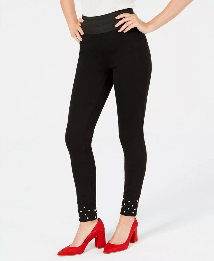 I.n.c. Imitation-Pearl Comfort Smoothing Leggings,Size XS by Vanessa Jane