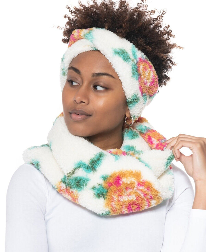 Jenni Womens One Size Twisted Sherpa Cowl Scarf by Vanessa Jane
