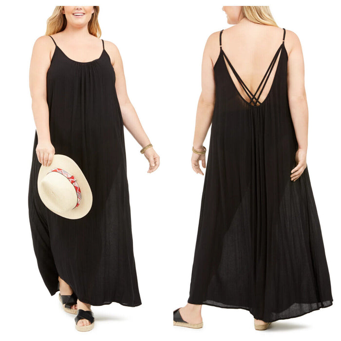 Raviya Womens Plus Size Cotton Maxi Dress Cover-up by Vanessa Jane