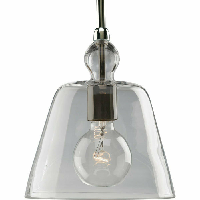 Progress Lighting P5184-104 Stem Hung Glass Bell Pendant Light, 8” by Vanessa Jane