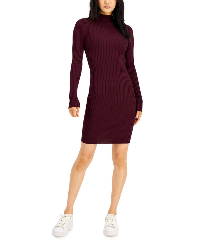 Hooked Up by IoT Juniors Ribbed Mock-Neck Sweater Dress by Vanessa Jane