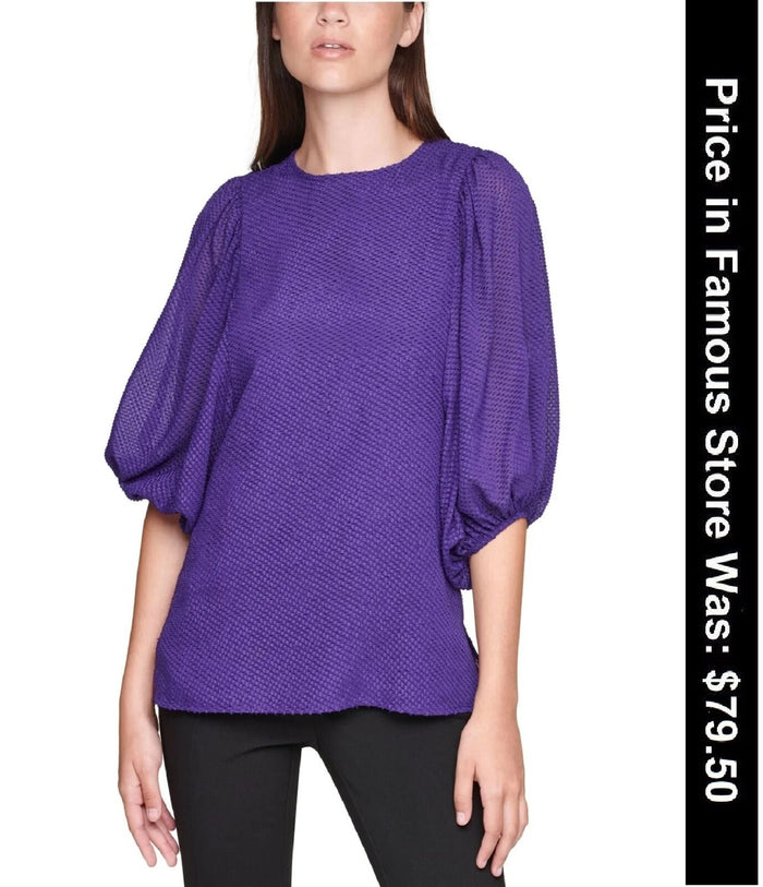 Calvin Klein Balloon-Sleeve Top by Vanessa Jane