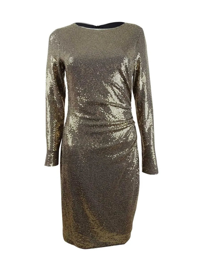 Betsy Adams Womens Sequined Cinched Dress, Size 14 by Vanessa Jane