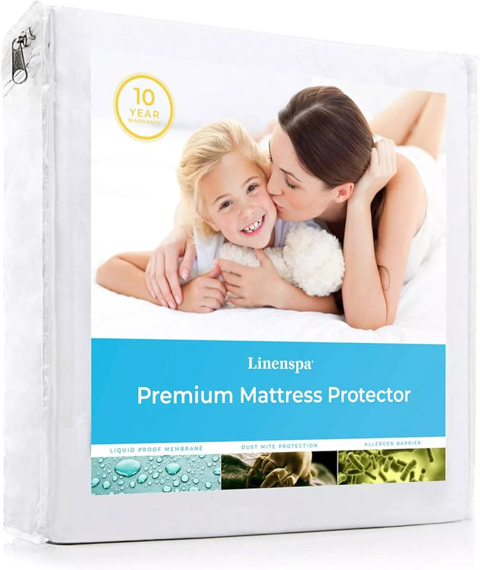 Linenspa Five Sided Waterproof Mattress Protector, Twin by Vanessa Jane