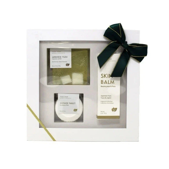 Japanese Yuzu ALOE VERA Soap Bar 3- pc Bath & Body Gift Set -Natural by Vanessa Jane