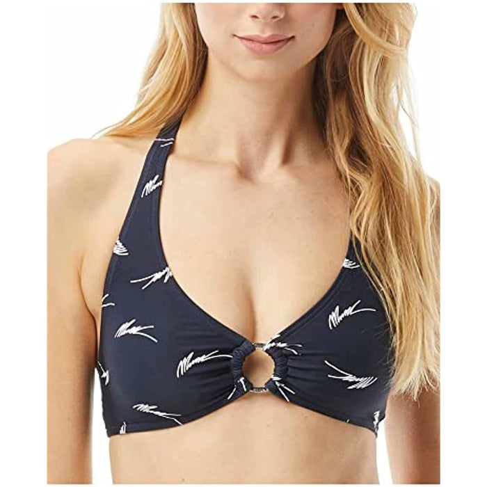 Michael Kors Womens Stretch Lined Ring Tie Halter Swimsuit Top by Vanessa Jane