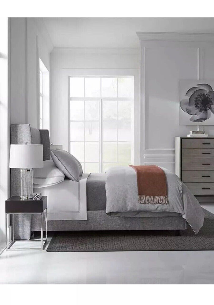 Sferra Minello Duvet Cover, Silver, Size Full-Queen by Vanessa Jane