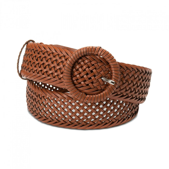 International Concepts Woven Braid Wrapped Buckle Belt by Vanessa Jane