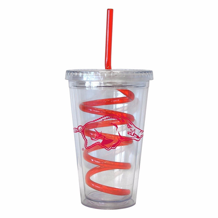 Arkansas Razorbacks NCAA Licensed 16oz Cup Sip-N-Go w/ Lid and Straw by Vanessa Jane