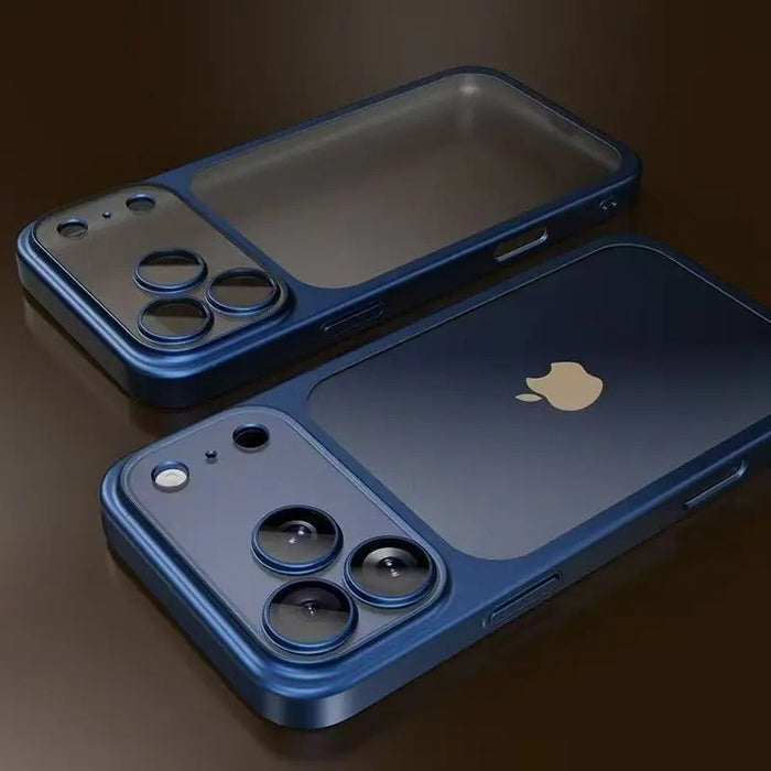 Plating Matte Hard Case With Camera Lens Protector for iPhone 17 16 15 14 13 Pro Max Air by Merch Section