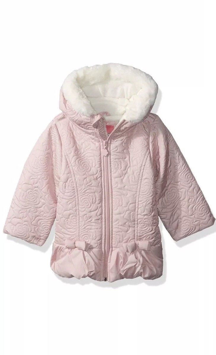 Lippett Girls Toddler Sueded Microfiber Quilted Puffer Jacket, Mauve, 2T by Vanessa Jane