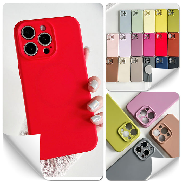 Magnetic Solid Color Case for iPhone 16 Pro Max Plus 15 14 13 12 by Merch Section