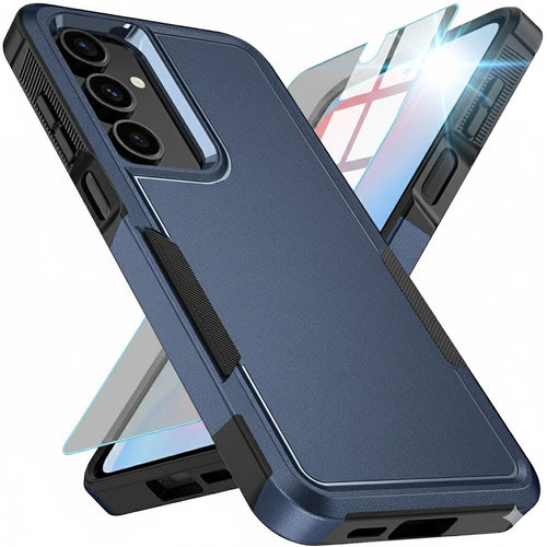 Shockproof Case with Tempered Glass for Samsung Galaxy A16 5G Multicolor by Merch Section