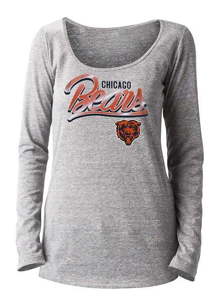 NFL Chicago Bears Womens Short Sleeve Jersey with Contrast Sleeves, Medium by Vanessa Jane