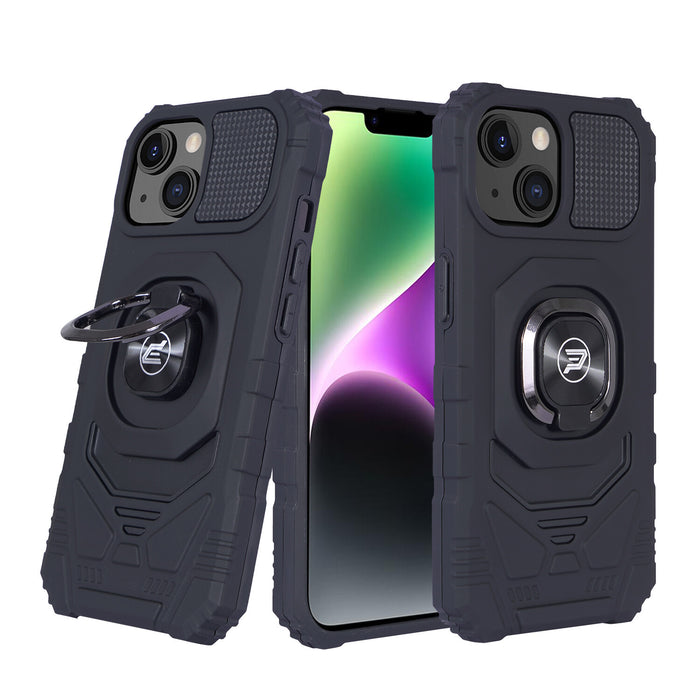 Ring Kickstand Magnetic Car Mount Case for Apple iPhone 15 6.1-Inch Black by Merch Section