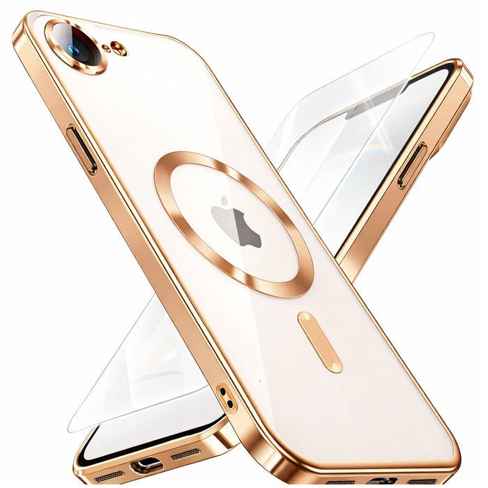 Shockproof Case with Tempered Glass for Apple iPhone 17e 16e Multicolor by Merch Section