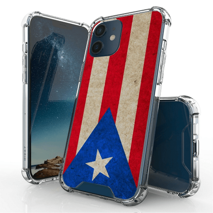 Transparent TPU Shockproof Case for iPhone 11 Pro Max 6.5-Inch Puerto Rican Flag by Merch Section