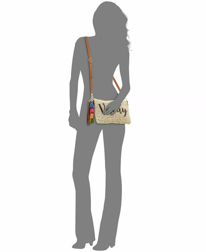 I.N.C. International Concepts Women's Tropical Straw Crossbody Bag by Vanessa Jane