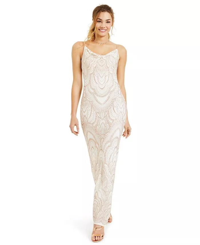 Jump Juniors Low back Glitter Slip Gown, Size 1/2 by Vanessa Jane