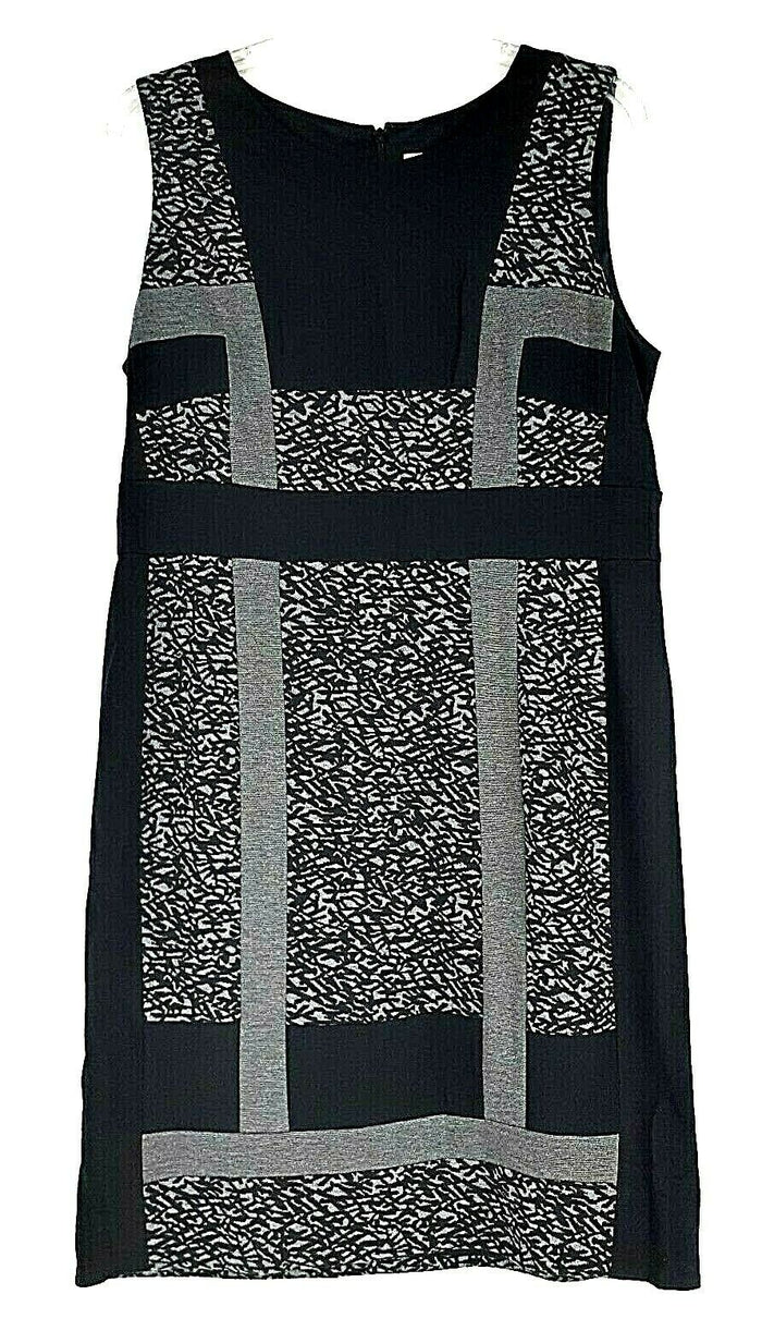 Chicos Ponte Pieced Jacquard Jessa Sheath Dress, Size L/14 by Vanessa Jane