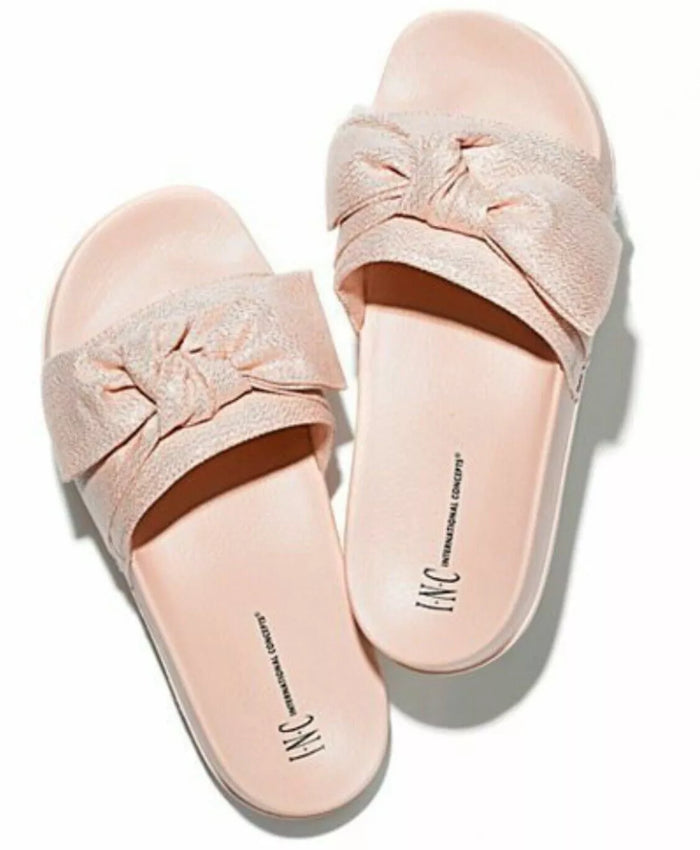 I.N.C. Womens Knotted Slide Slippers by Vanessa Jane