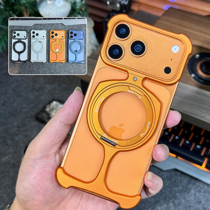 Rotatable Ring Stand Metal Bumper Case for iPhone 17 Pro Max 16 15 14 13 Pro Max by Merch Section
