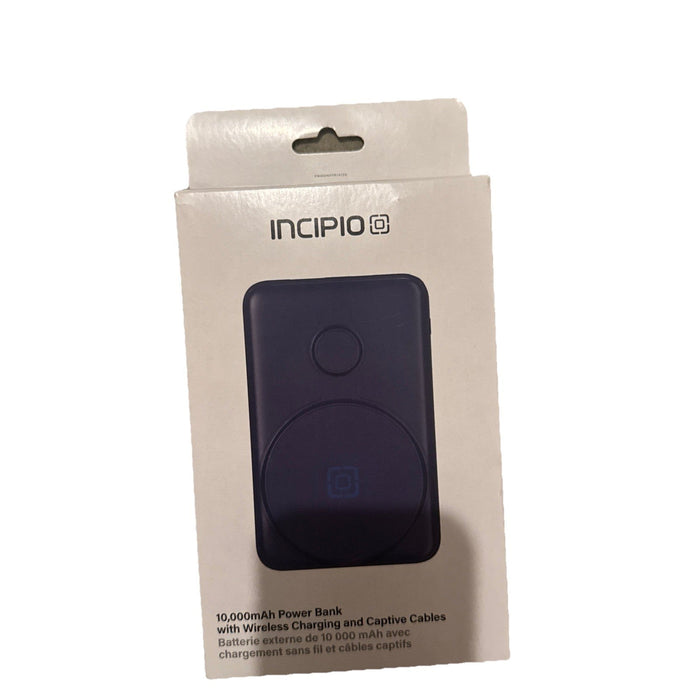 Incipio 10000mAh Power Bank Wireless Charging Integrated Cables USB-C Blue by Price Is Right Miami