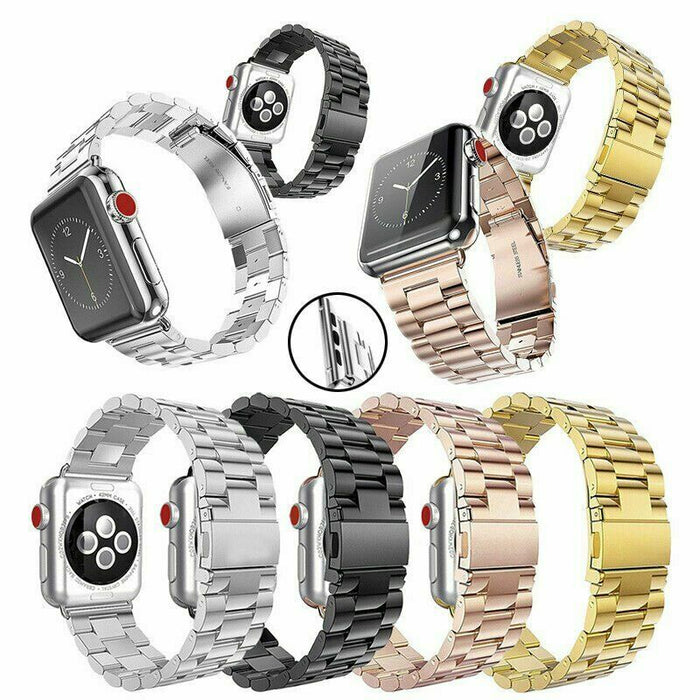 Stainless Steel Wrist Band Clasp for Apple Watch Series 4 3 2 1 38mm 42mm by Merch Section