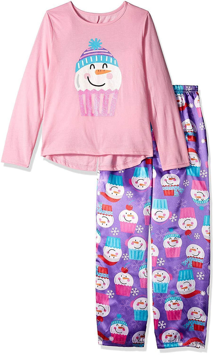 Komar Kids Girls' Big 2 Piece Charmeuse Pajama Set, Size Medium by Vanessa Jane