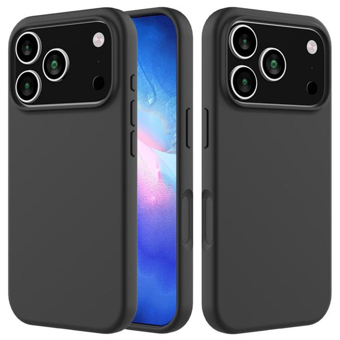 Liquid Silicone Shockproof Case for iPhone 17 Pro 6.3-Inch Black by Merch Section