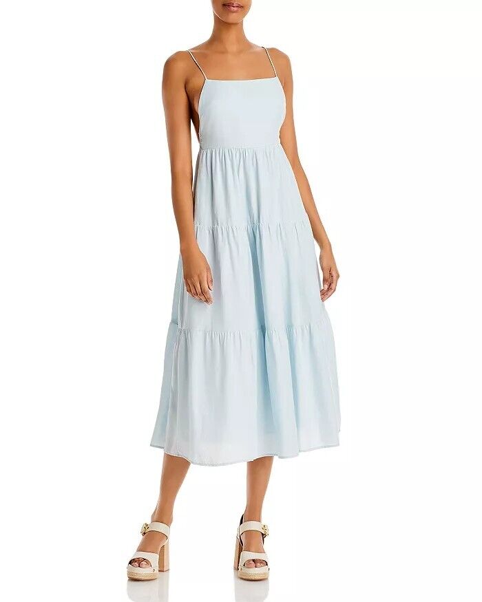 Aqua Sleeveless Tiered MIDI Dress, Size XS by Vanessa Jane