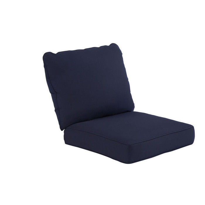 Sunbrella Canvas Navy Blue Indoor Outdoor Deep Seat Pillow Chair Cushion Set by Vanessa Jane
