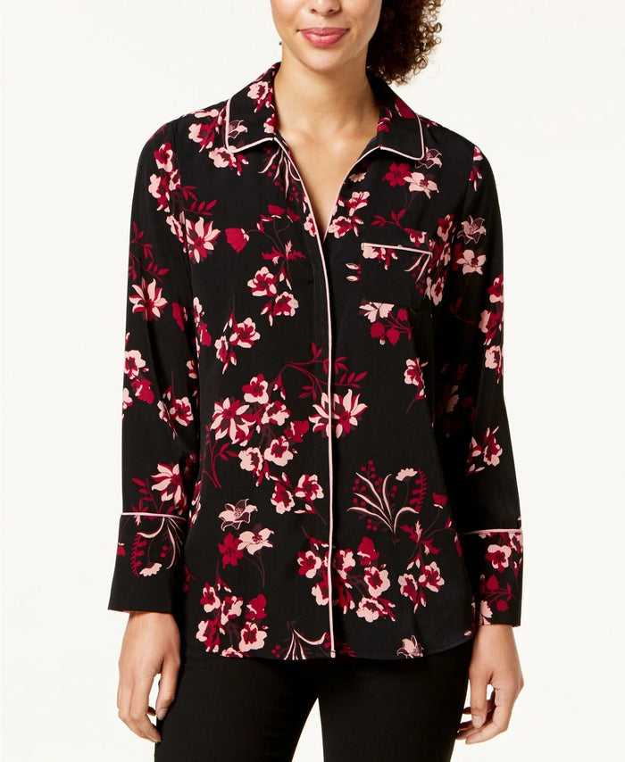Alfani Women's Printed Piped Blouse Size XXL by Vanessa Jane