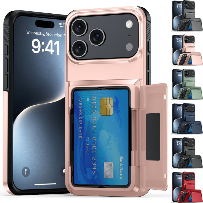 Back Card Holder Wallet Rugged Case for iPhone 17 Pro Max Air 16 15 14 13 12 11 by Merch Section