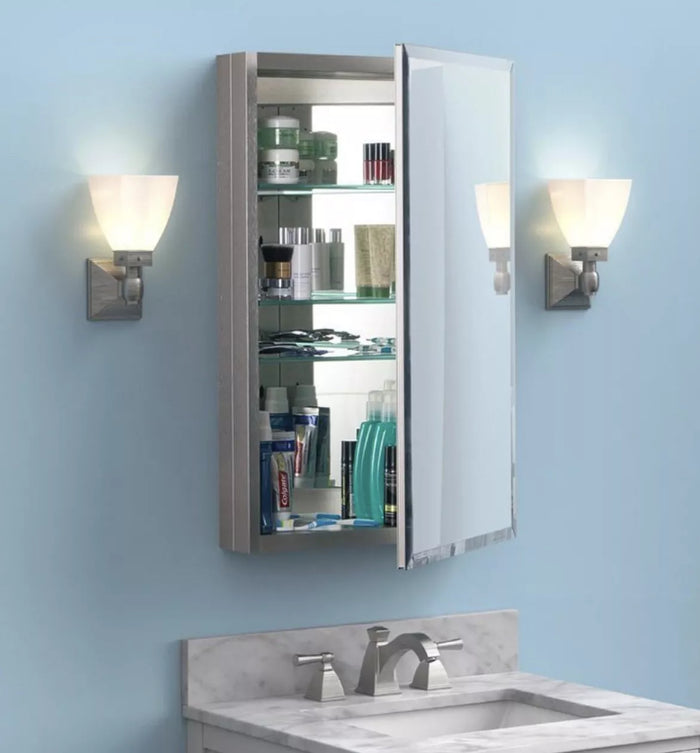 Foremost MMC1536 15 Single Door Mirrored Medicine Cabinet with Slow Close Hinges by Vanessa Jane