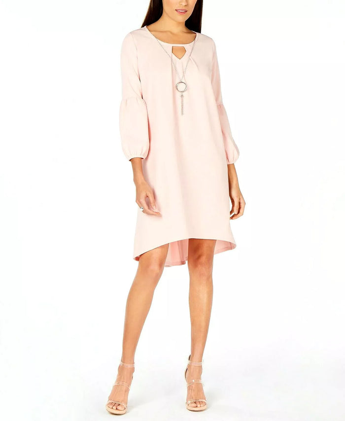 NY Collection Petite Women's Blush Statement-Sleeve Dress, Size Small by Vanessa Jane